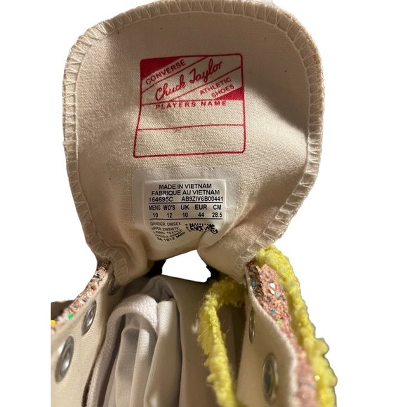 NWOB Converse Chuck Taylor All Star 70s Hi JW Anderson PINK Glitter Women US 12 - Picture 8 of 8